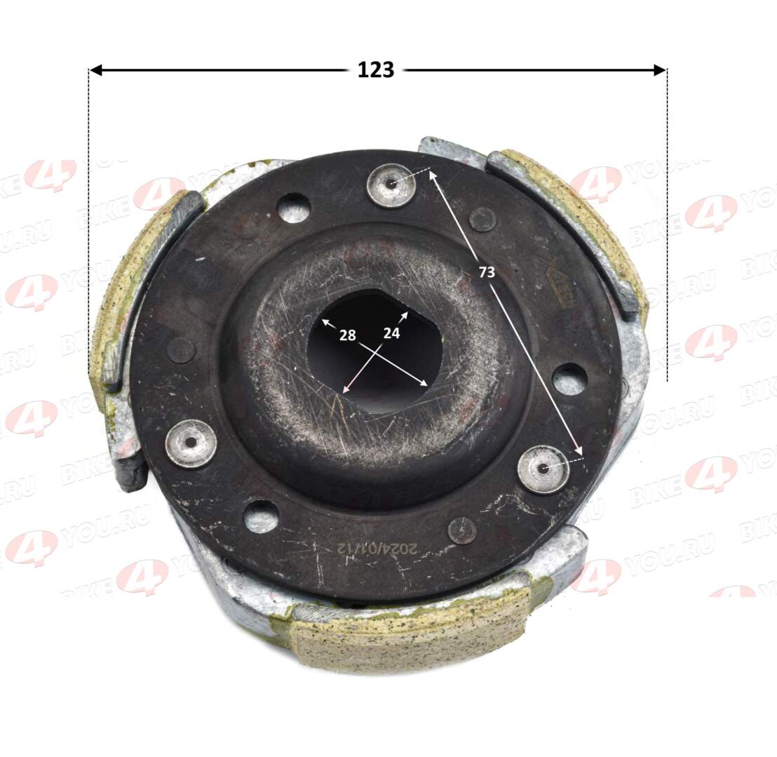 Центробежные колодки сцепл. в сб 163QMK с балансиром X-tech